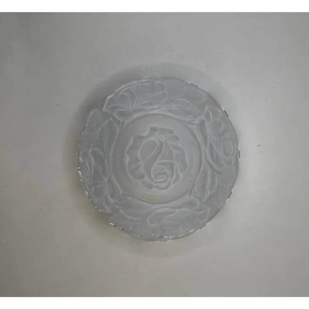 Mikasa Frosted Rose Glass Crystal Bowl 3